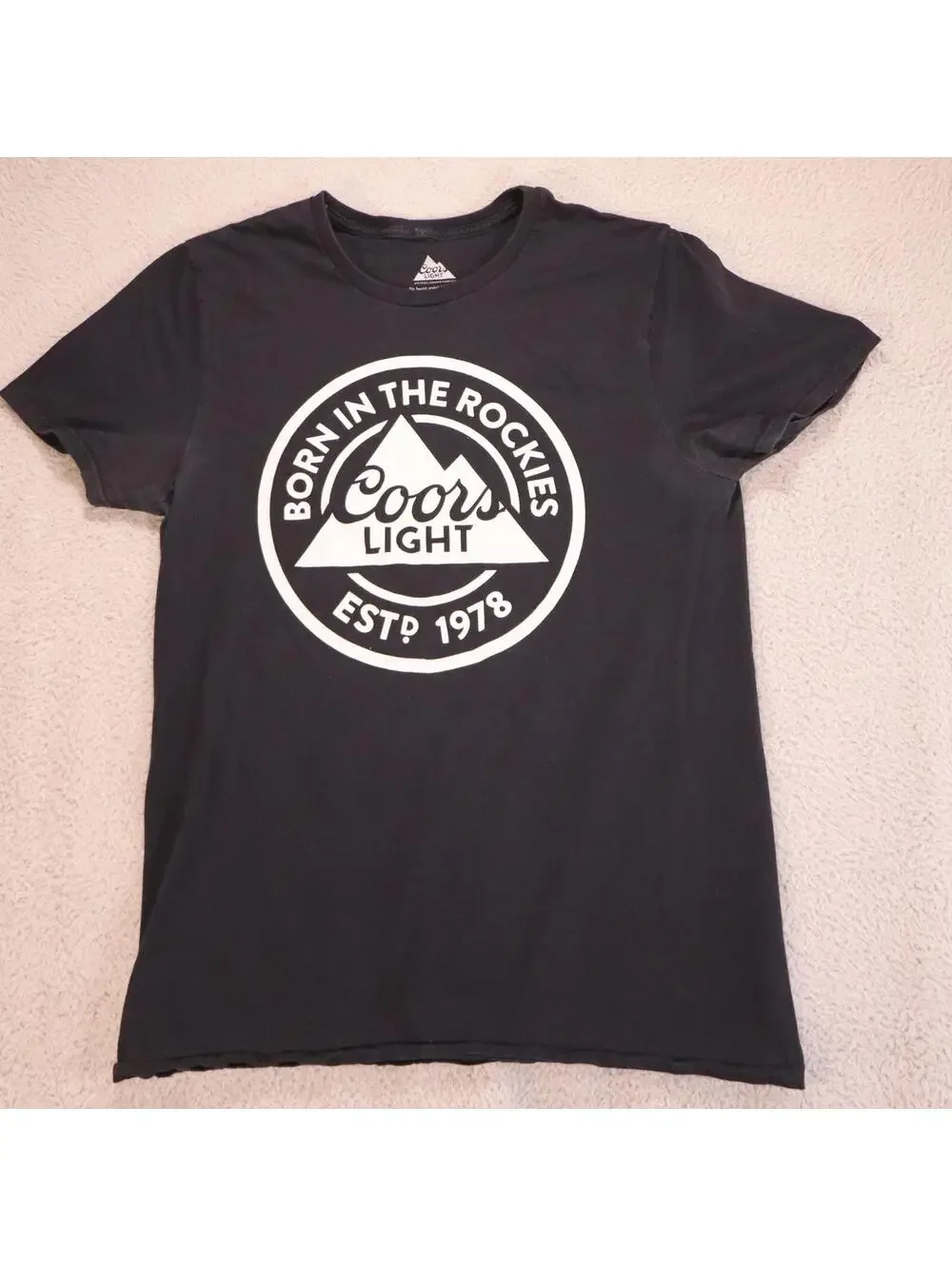 Coors Shirt Medium Mens Beer Black Short Sleeve 2018 - Picture 1 of 6